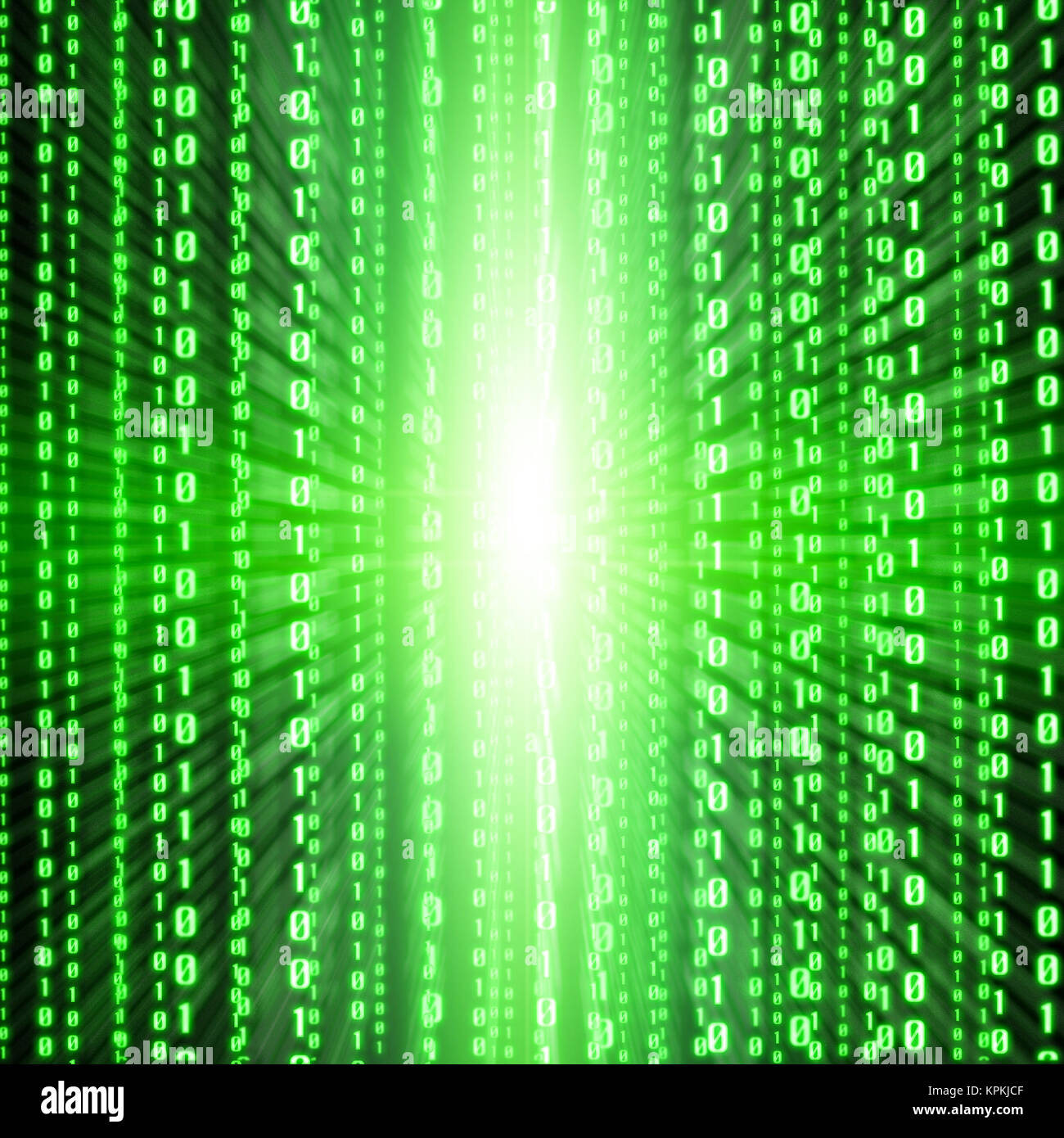 Green Binary Code Stock Photo Alamy