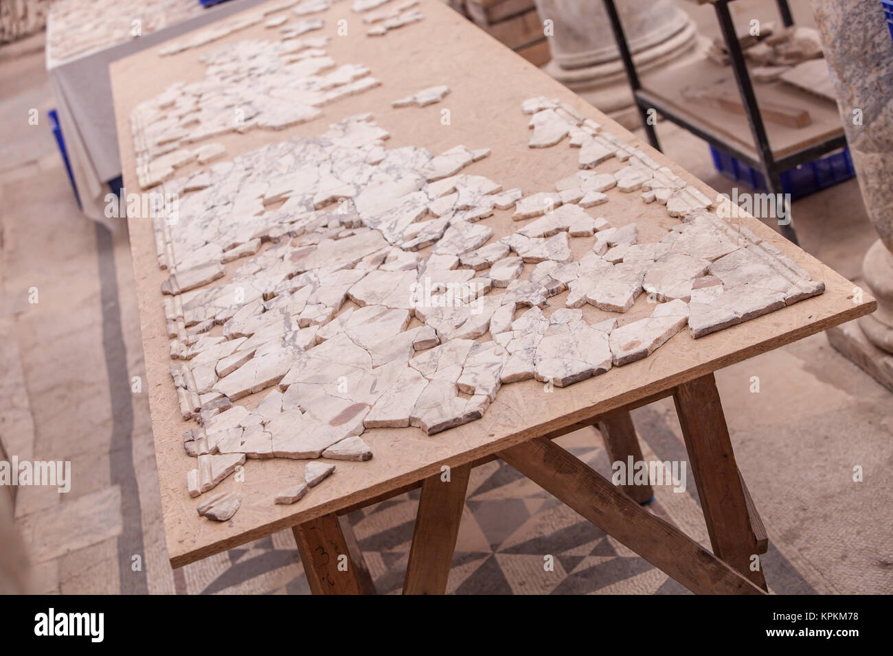 Ancient Mural Reconstruction Stock Photo - Alamy