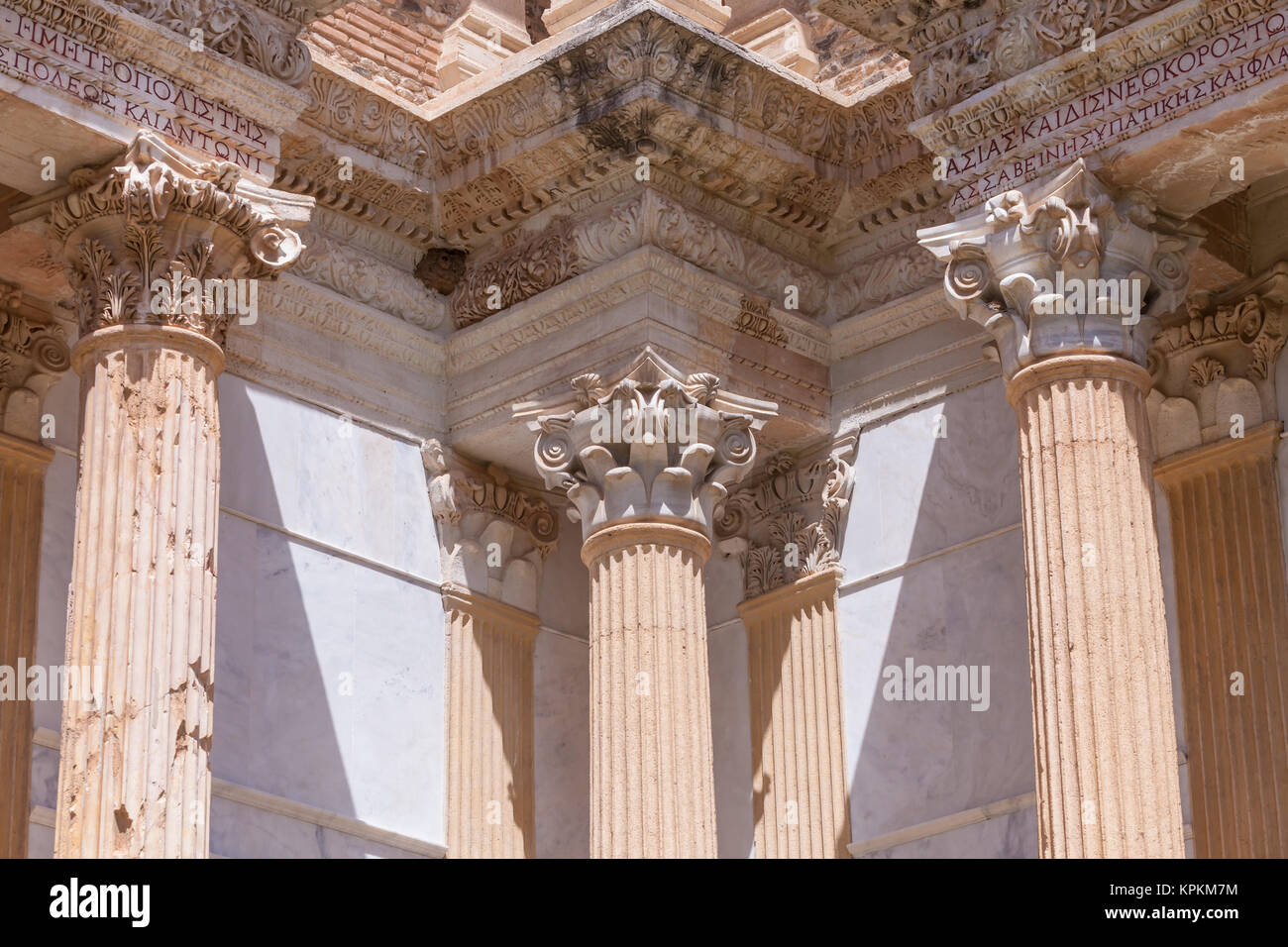 Corinthian Style Columns at Sardis Stock Photo