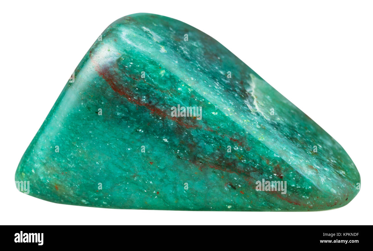 fuchsite and hematite vein in green quartzite Stock Photo