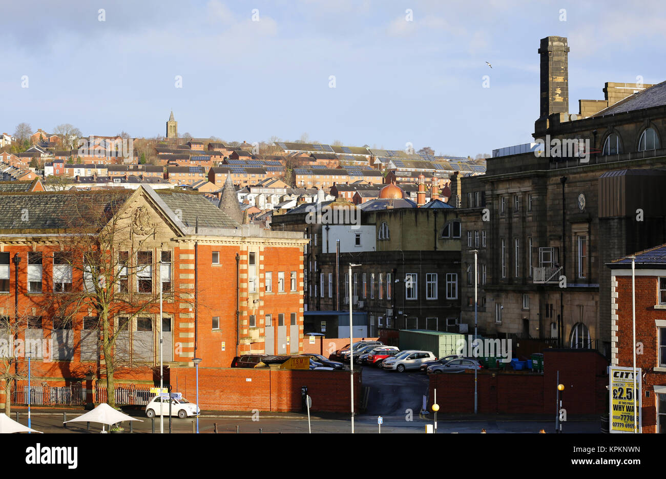 Blackburn photographed from Feilden Street car park in the morning in