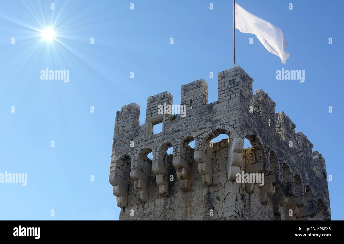 castle in sunlight Stock Photo
