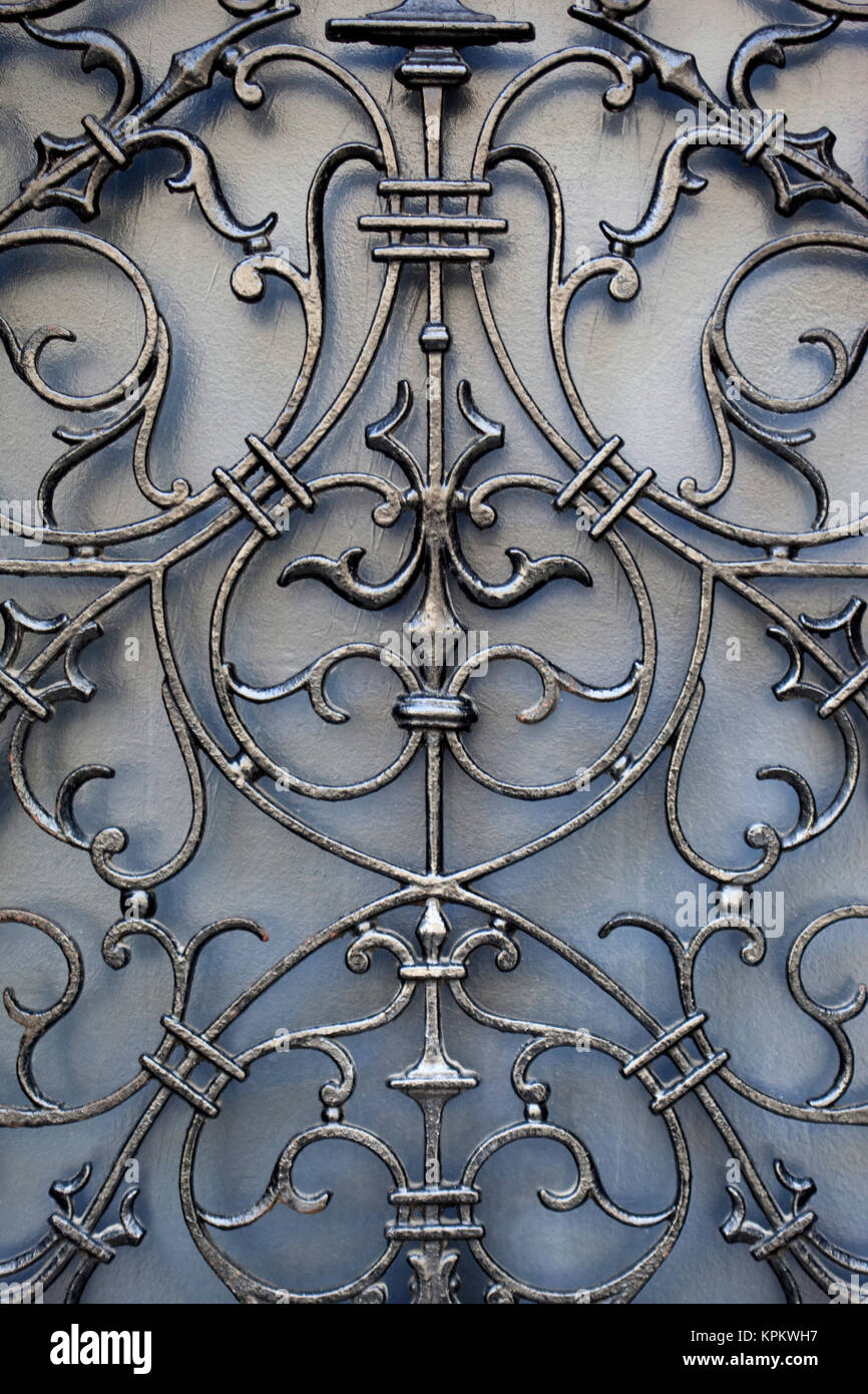 Wrought iron door Stock Photo - Alamy