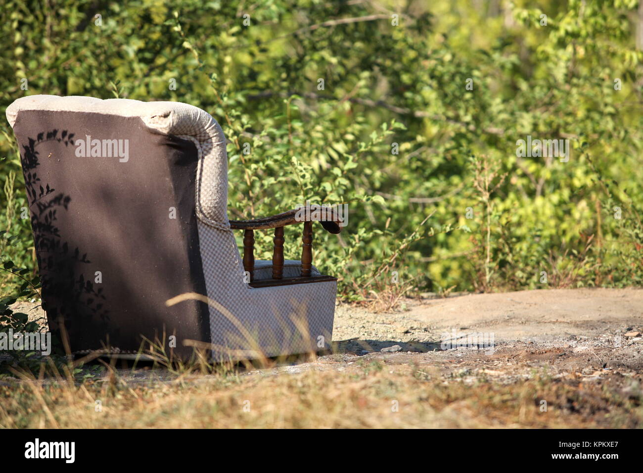 armchair for recreation in nature Stock Photo Alamy