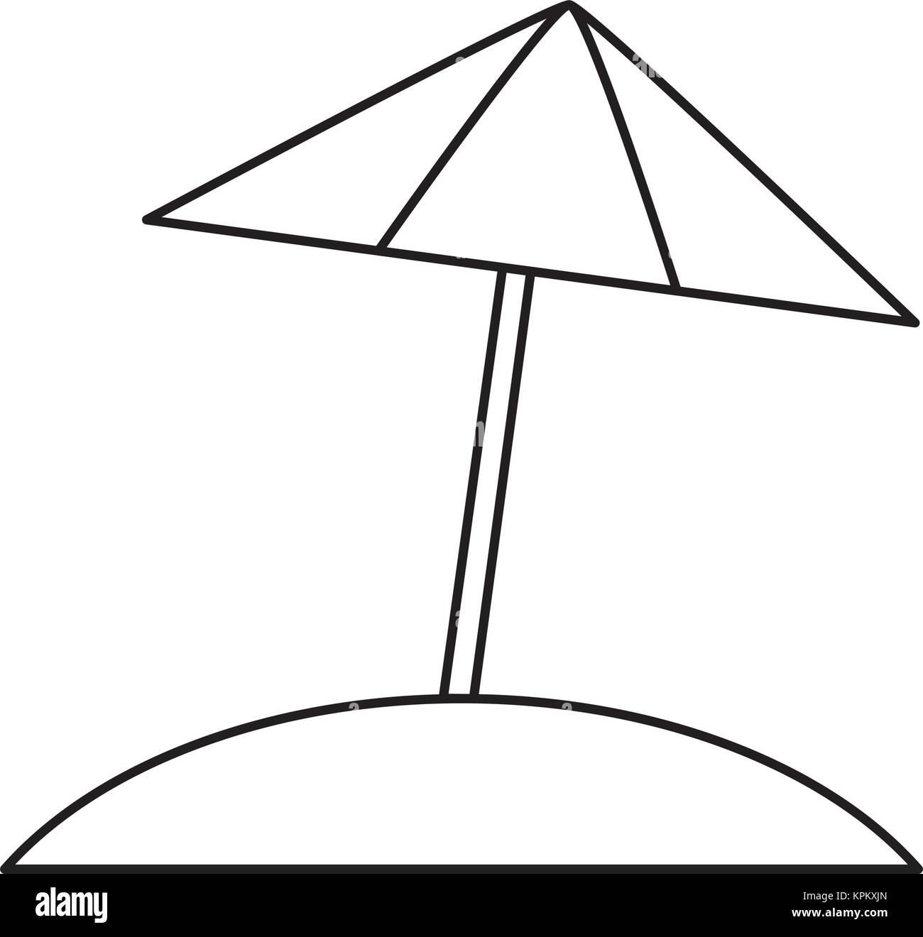 Isolated umbrella design stock image