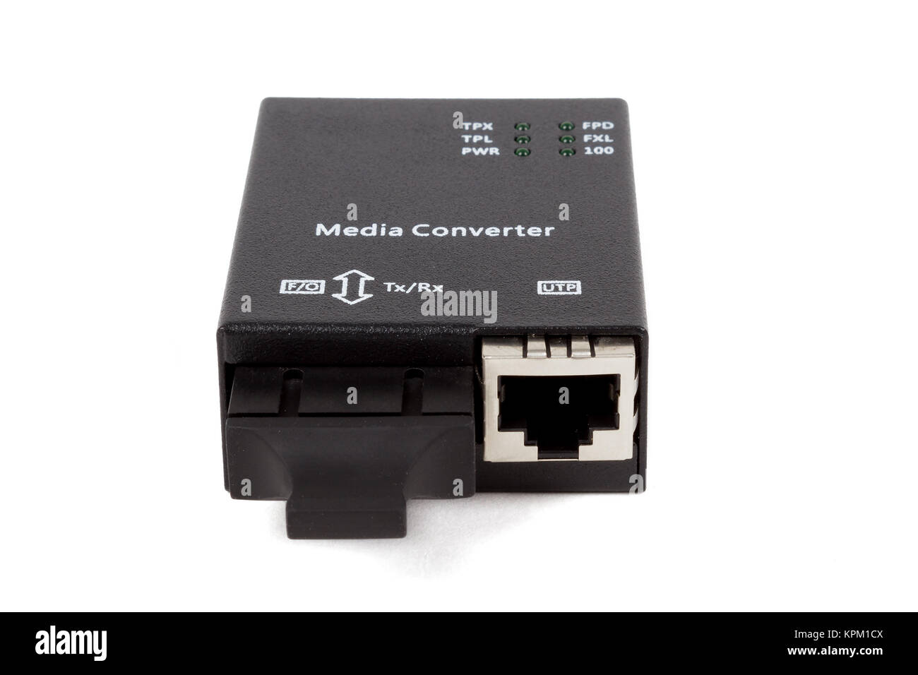 mini fiber optic Media converter Stock Photo - Alamy