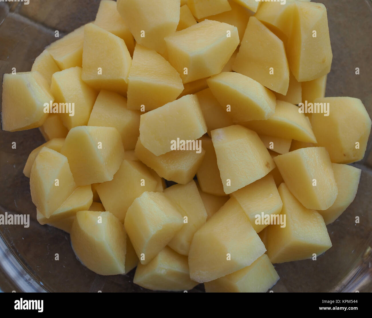 Diced potato vegetables Stock Photo Alamy