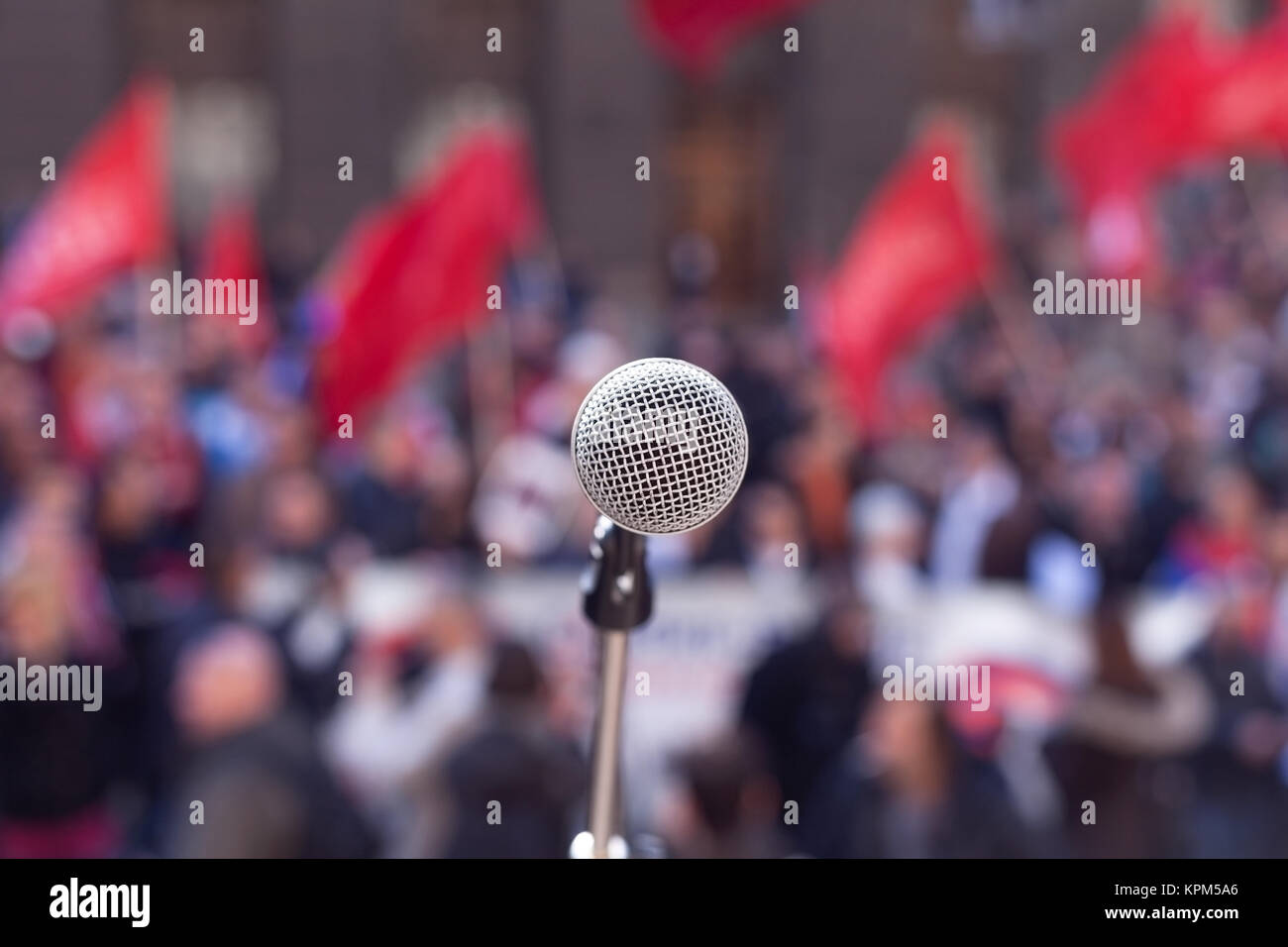 Public demonstration. Protest. Stock Photo