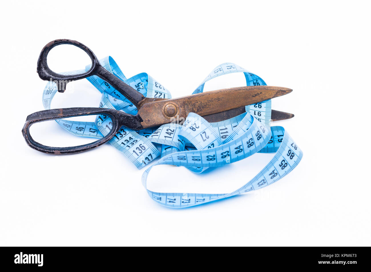 scissors and tape measure Stock Photo Alamy