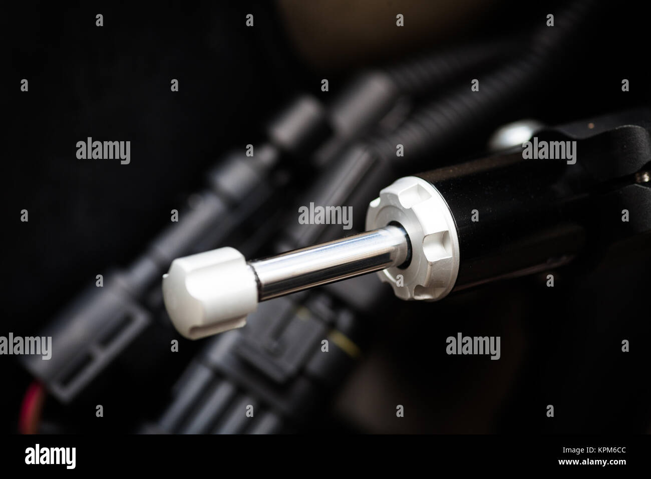 Motorcycle steering damper Stock Photo