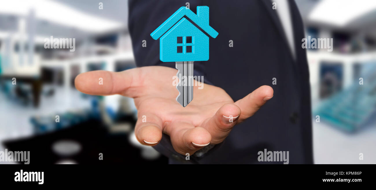 Businessman real estate Stock Photo - Alamy
