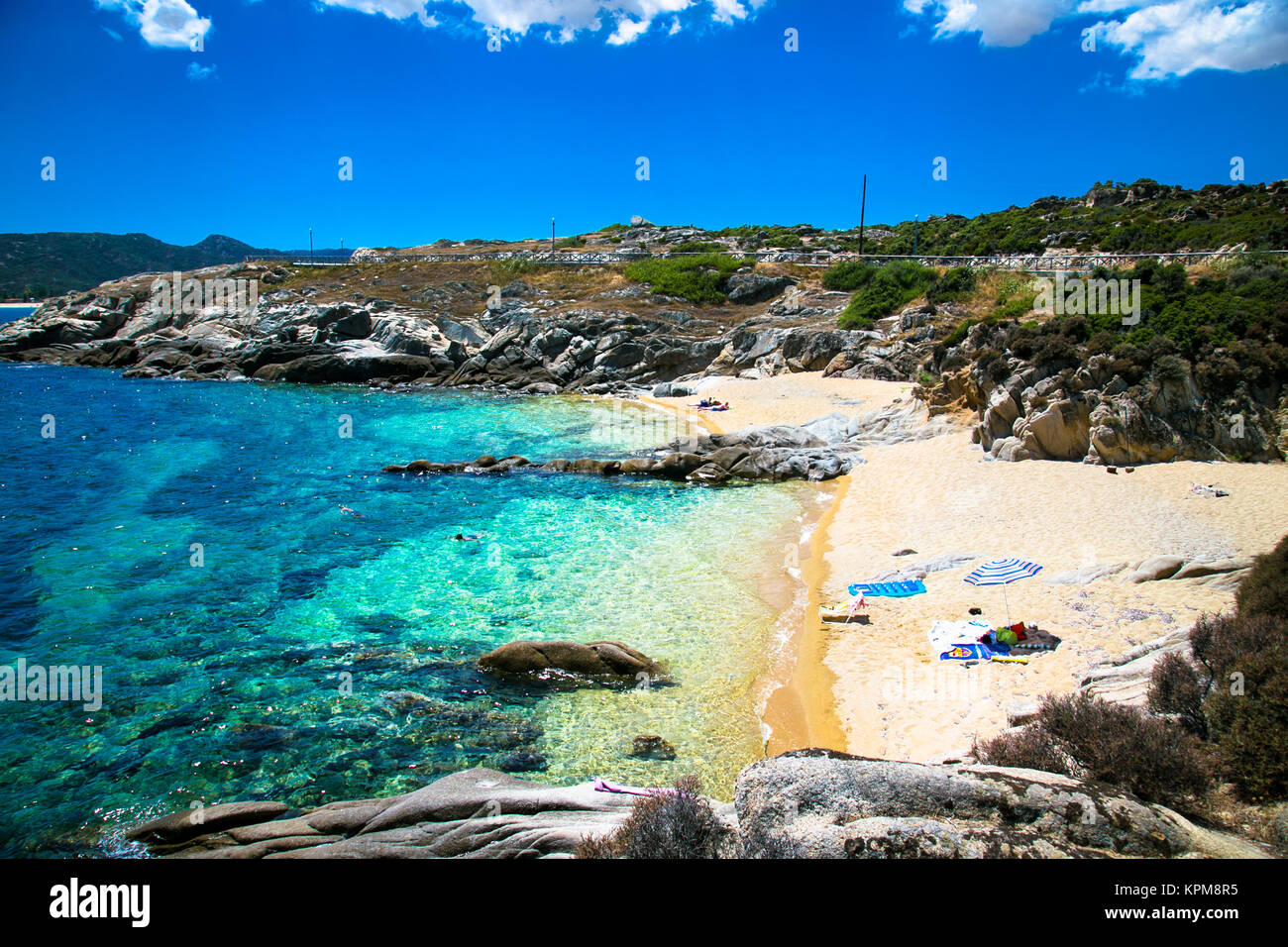 Beautiful Valti beach on the east coast of Sithonia on Halkidiki, Greece. Stock Photo