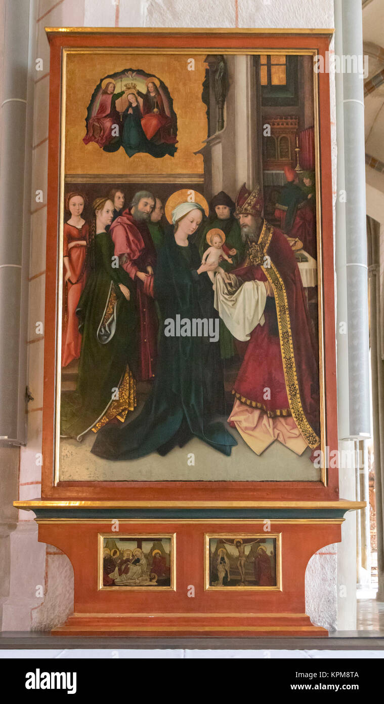 Painting depicting the life of the Virgin Mary by Hans Holbein the Elder, Augsburg cathedral, 1493. Stock Photo