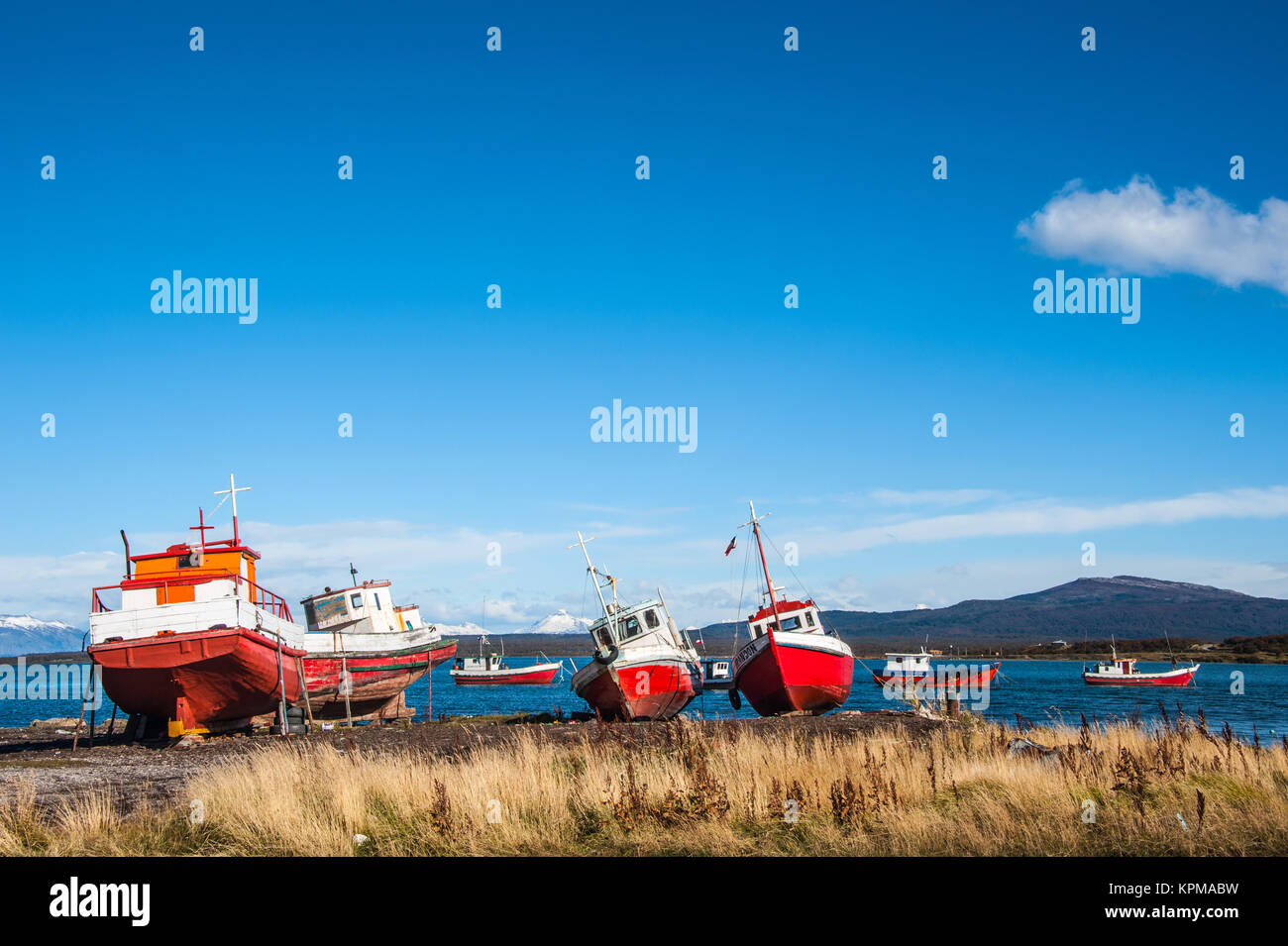 Strait Of Magellan, Puerto Natales, Patagonia, Chile Stock Photo