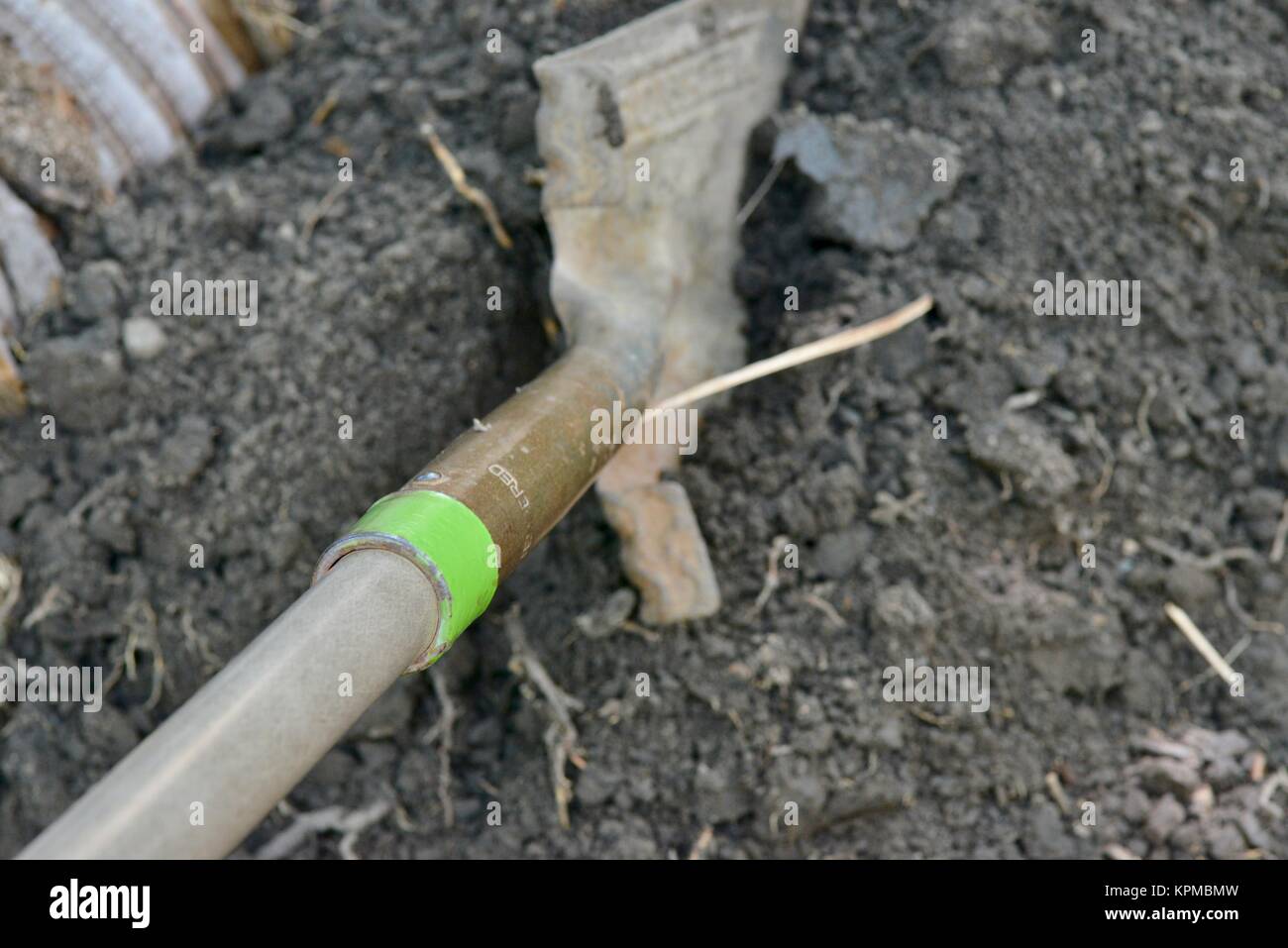 Step by step series on laying irrigation pipe for a home garden, using