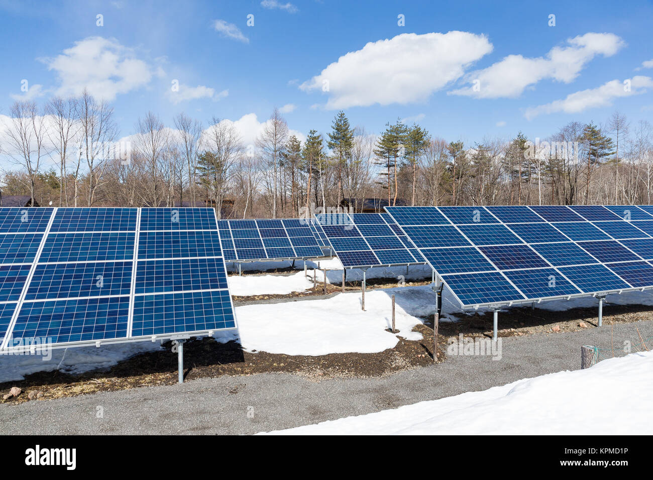 Solar panel station in countryside Stock Photo - Alamy