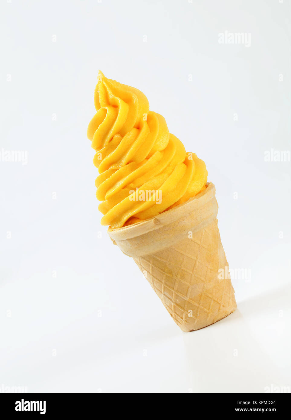 Yellow ice cream cone Stock Photo Alamy