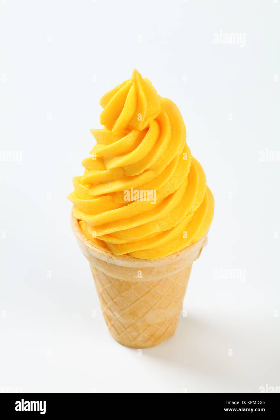 Yellow ice cream cone Stock Photo Alamy