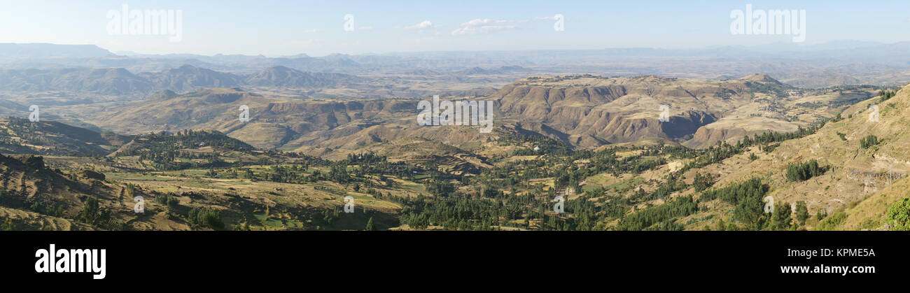 Landschaft von Amhara, Ã„thiopien, Afrika Stock Photo