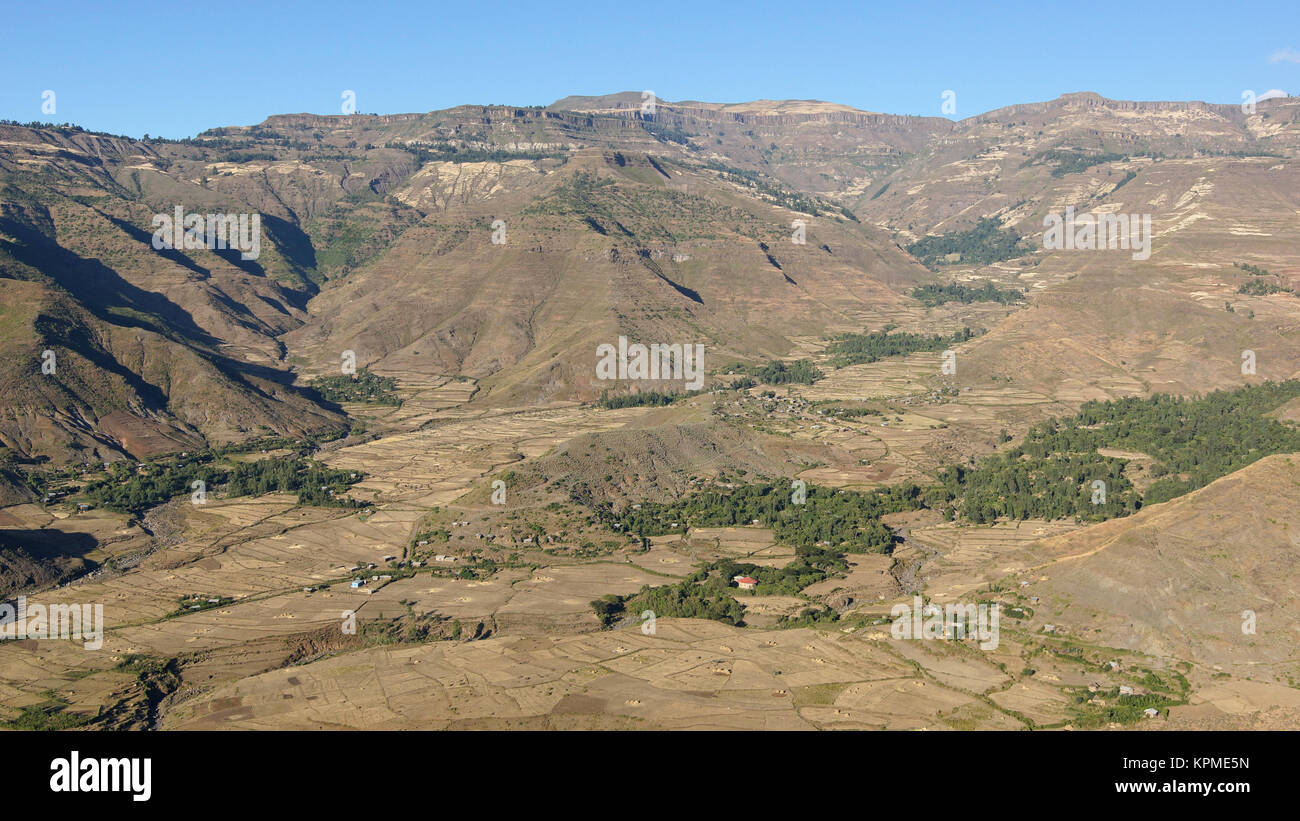 Landschaft von Amhara, Ã„thiopien, Afrika Stock Photo