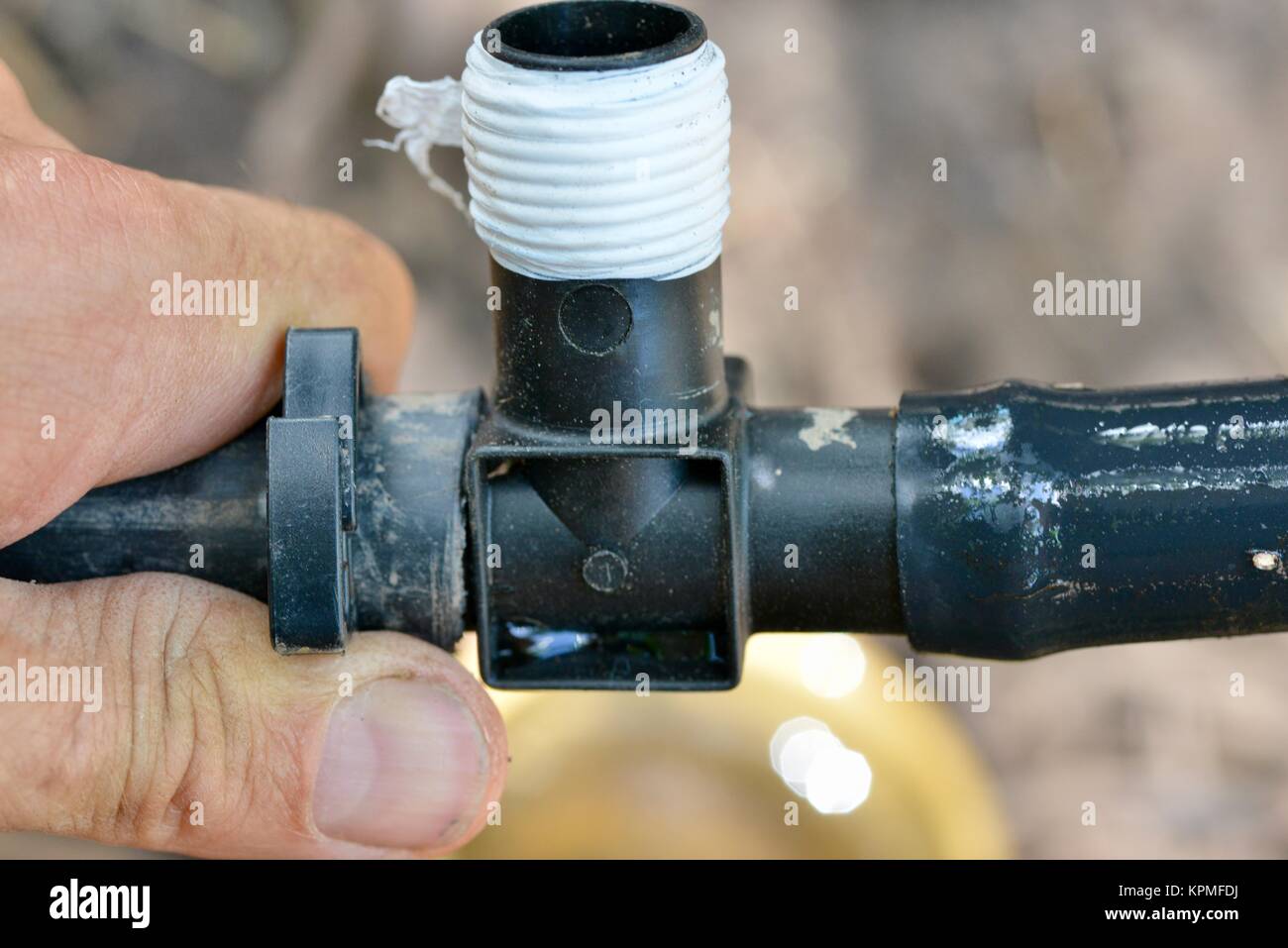 Step by step series on laying irrigation pipe for a home garden, using