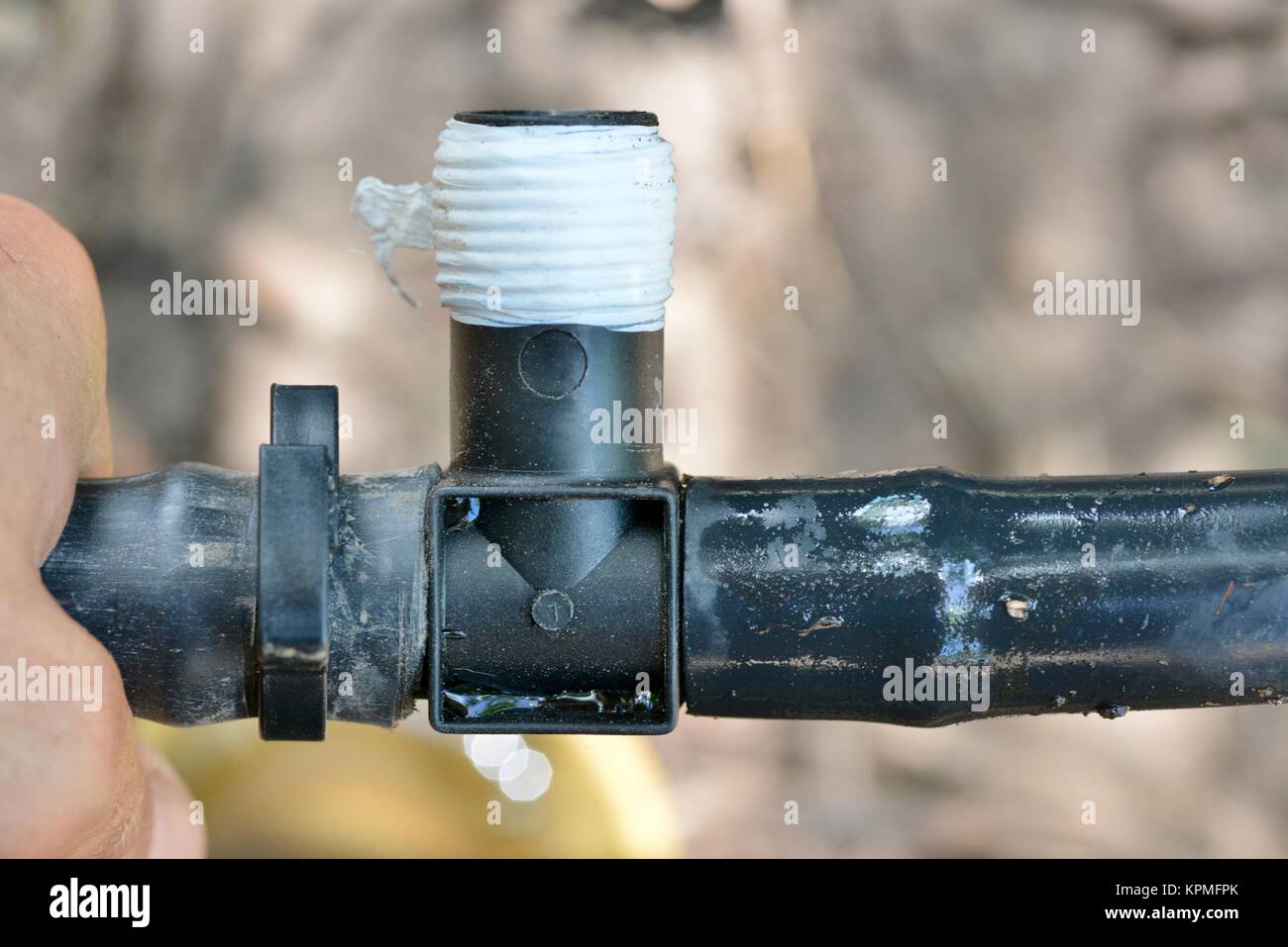 Step by step series on laying irrigation pipe for a home garden, using