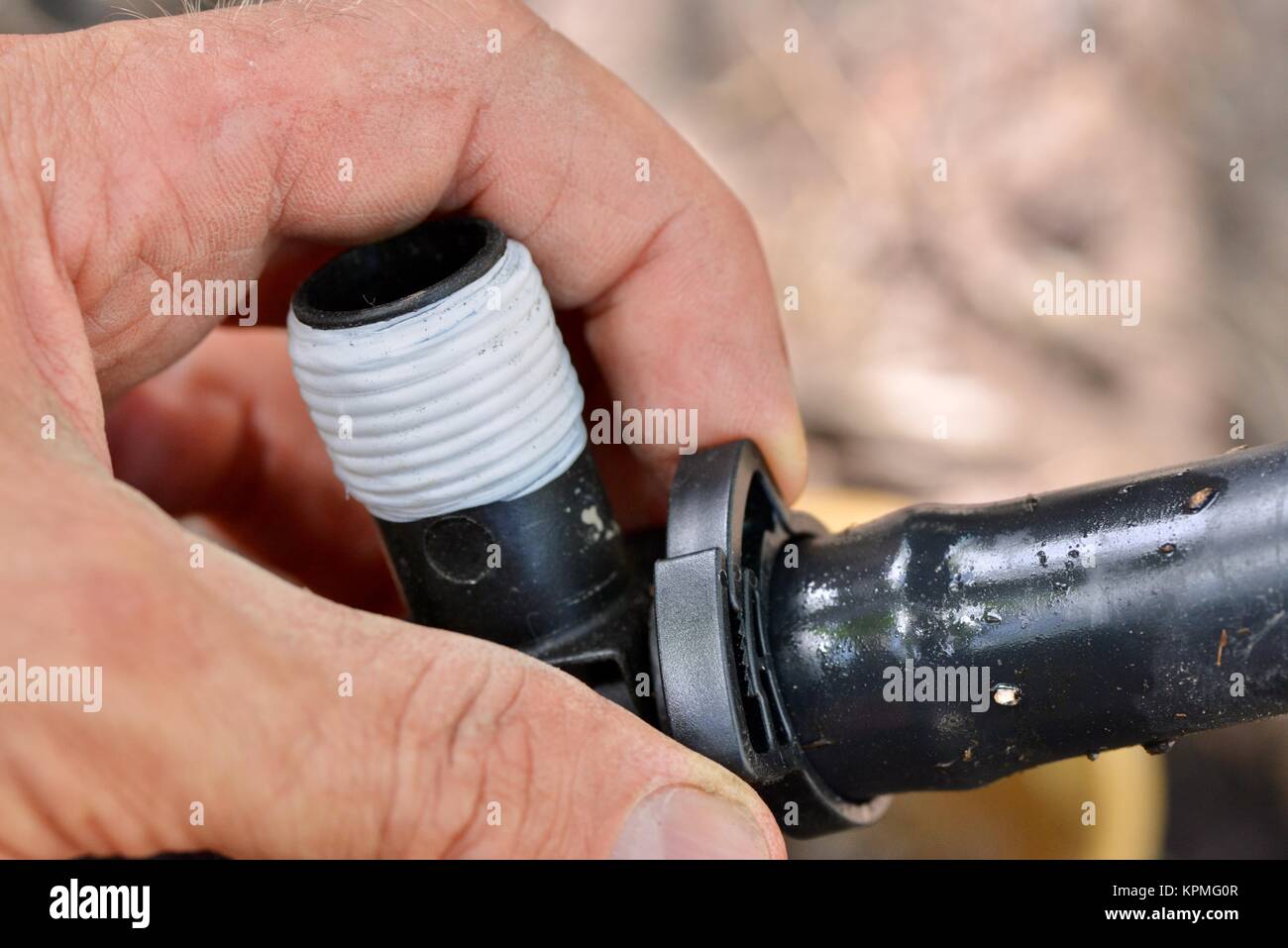 Step by step series on laying irrigation pipe for a home garden, using