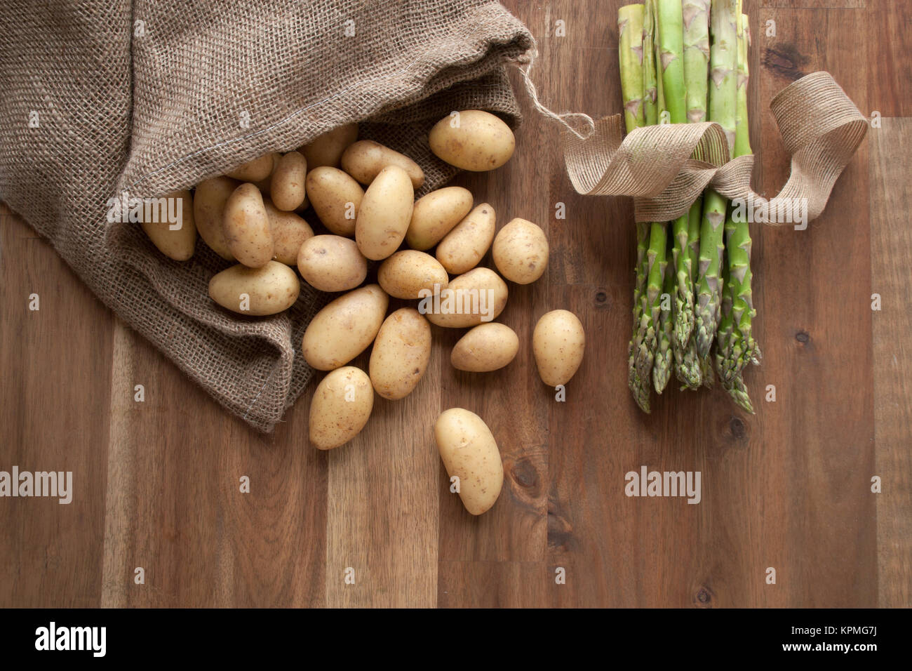 Asparagus and potatoes Stock Photo Alamy