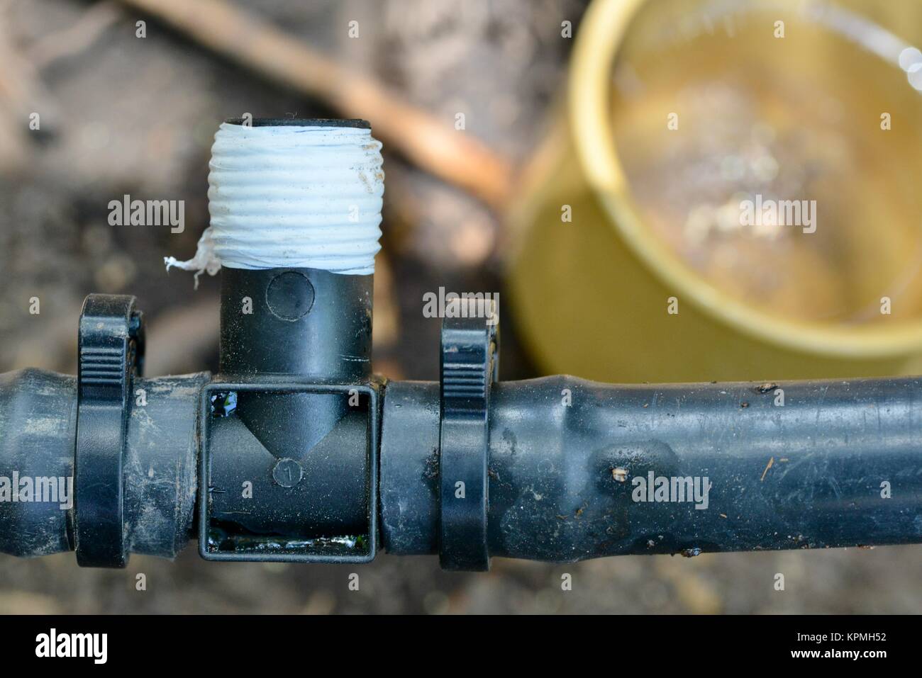 Step by step series on laying irrigation pipe for a home garden, using