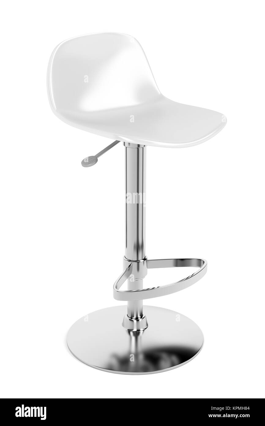 White bar stool Stock Photo Alamy