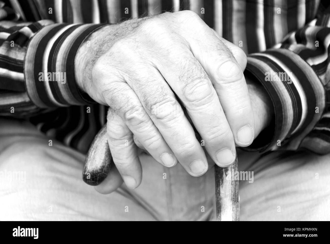 senior and cane Stock Photo - Alamy