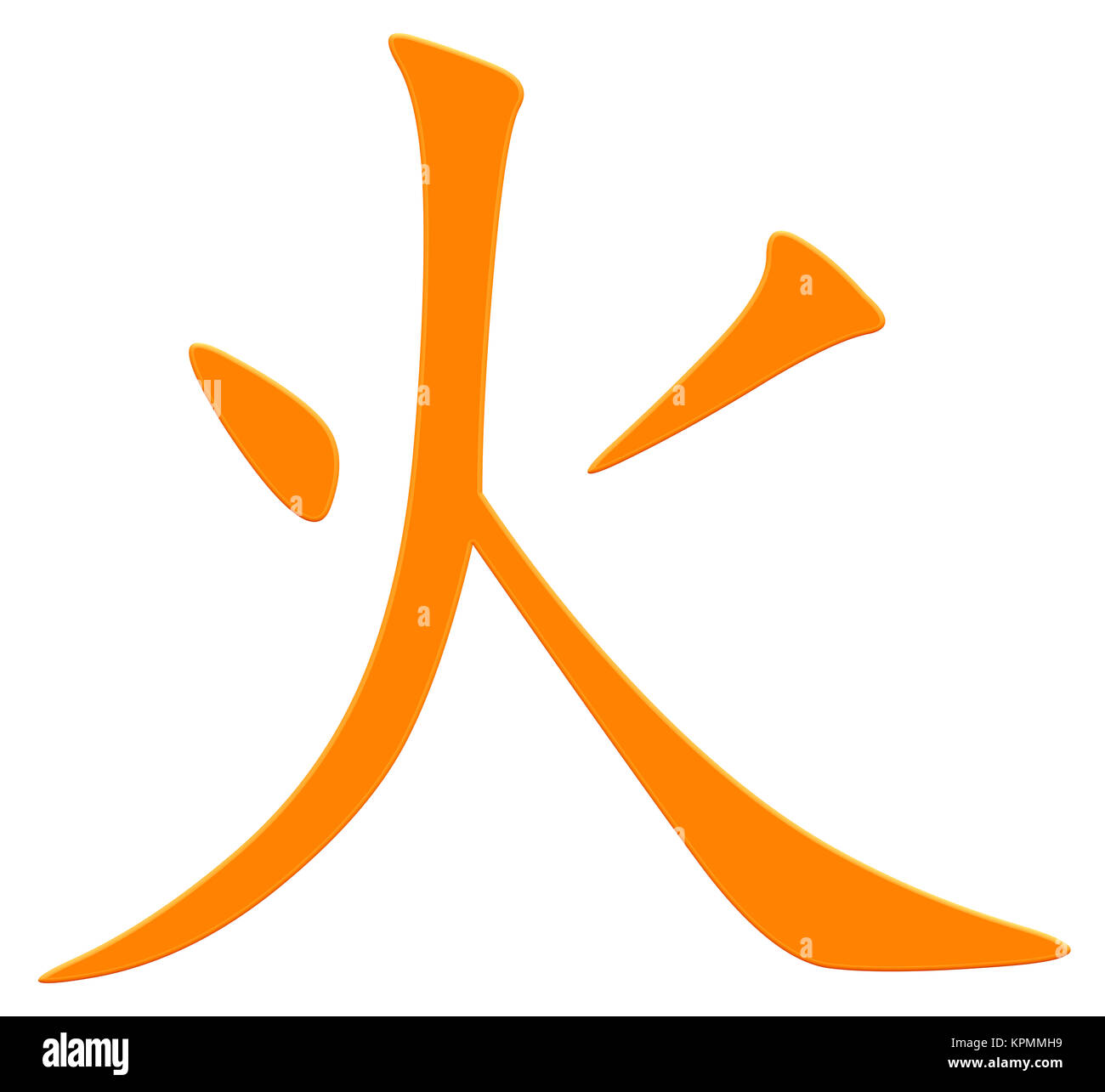 Chinese character for fire Stock Photo - Alamy