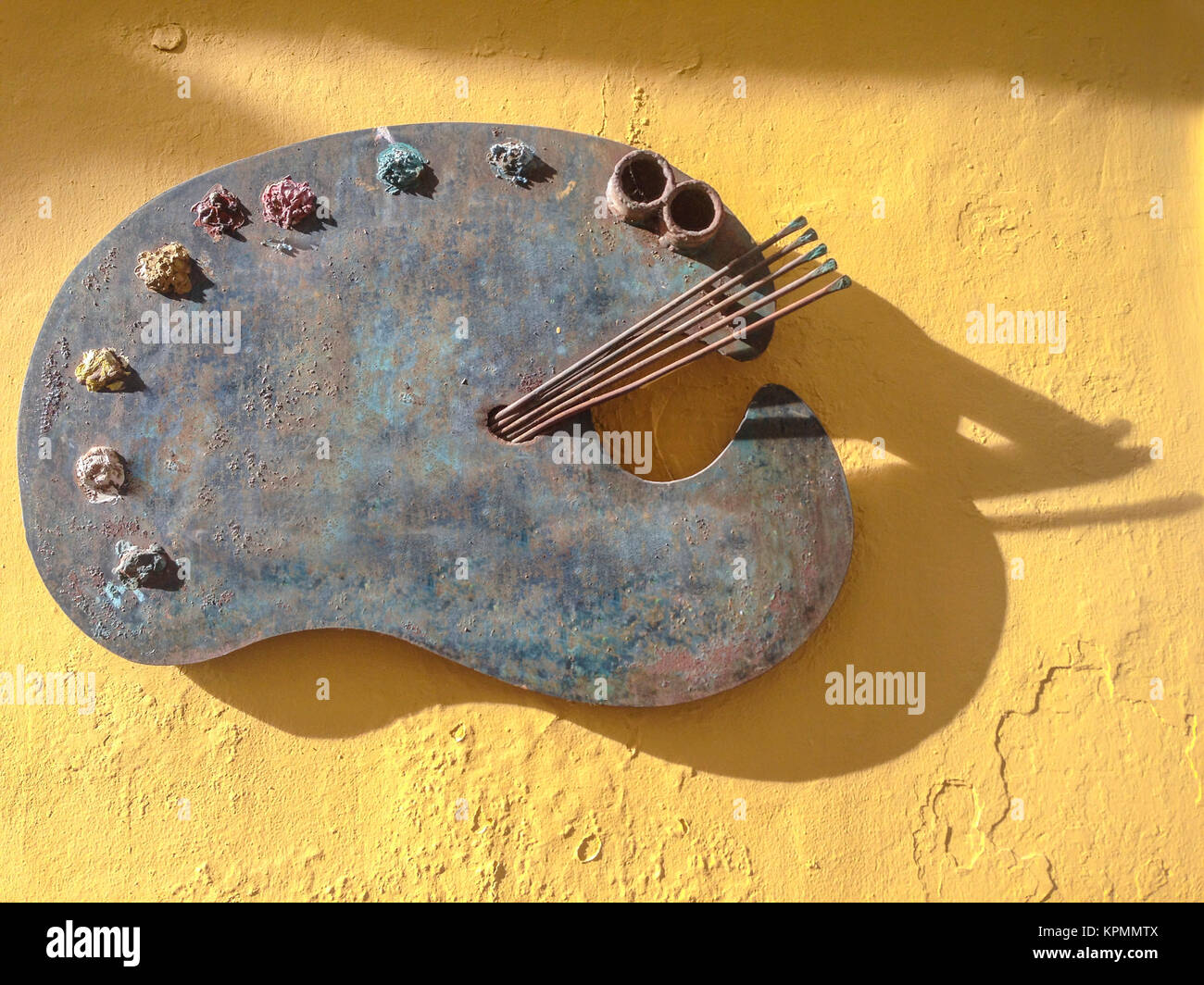Decorative iron art palette Stock Photo Alamy