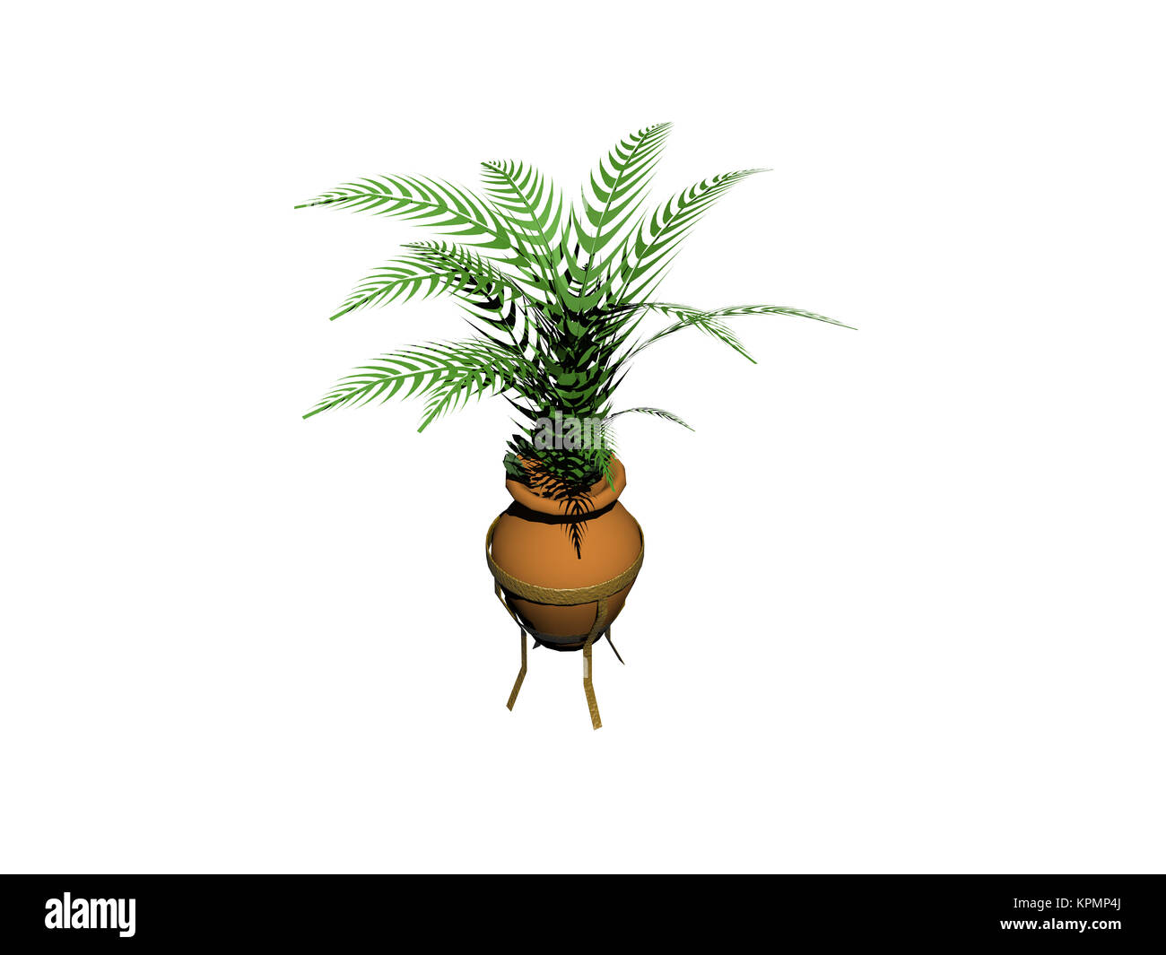 vase with palm fronds Stock Photo