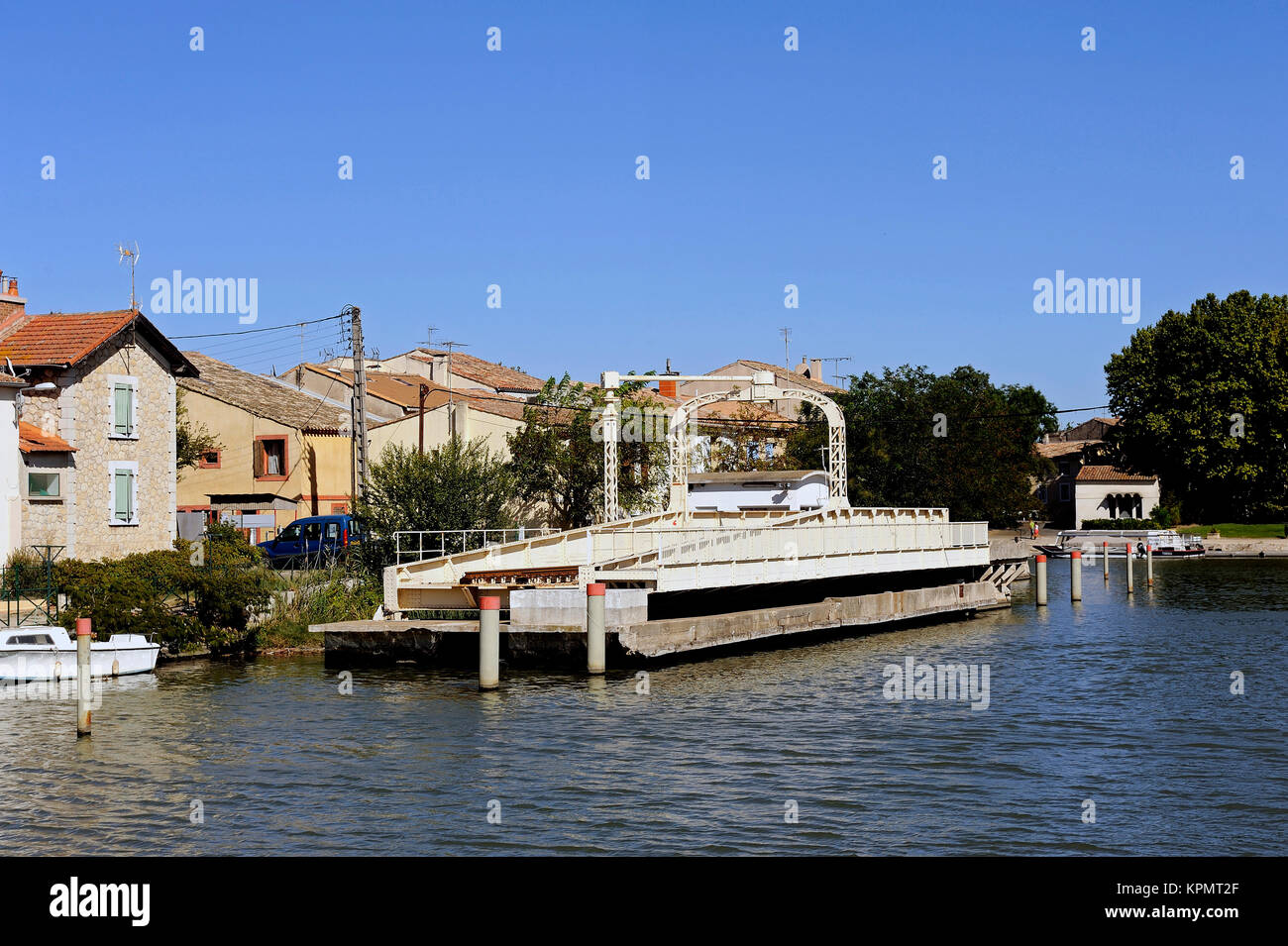 One of the latest mobile bridge in Europe Stock Photo Alamy