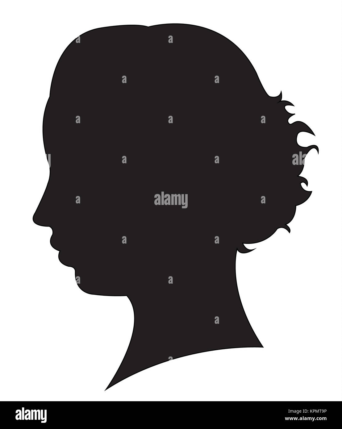 lady head silhouette Stock Photo Alamy