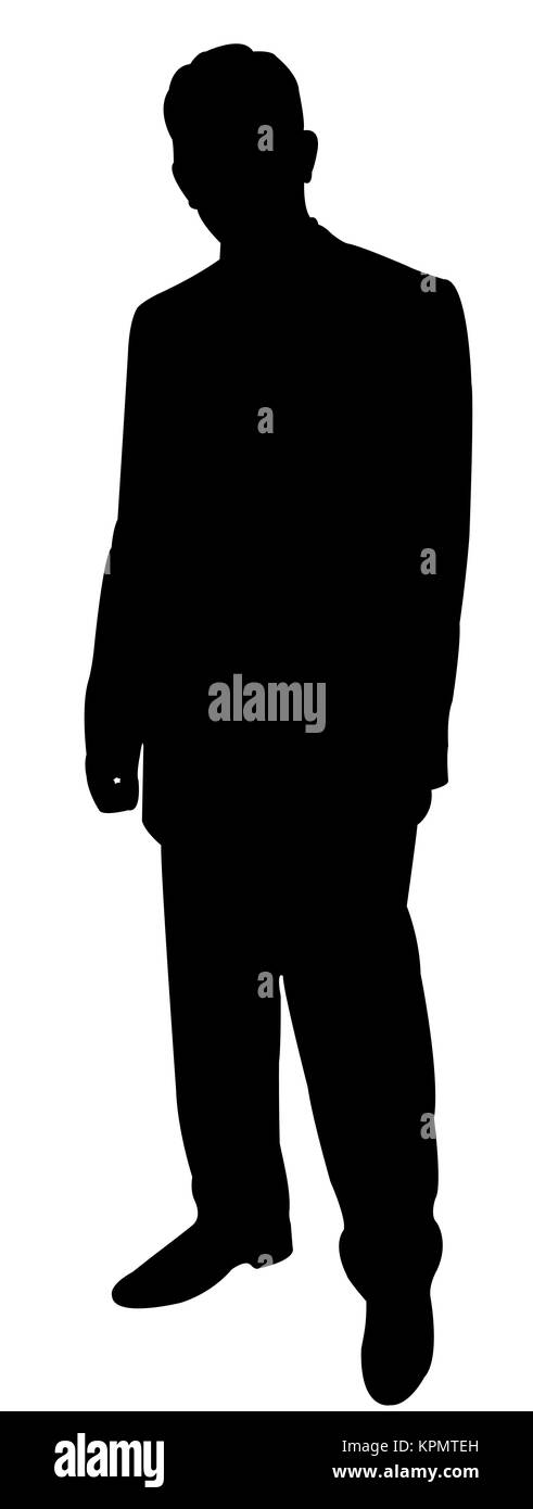 standing man silhouette Stock Photo