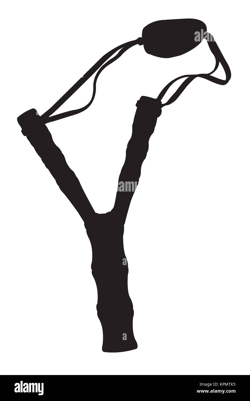 slingshot , silhouette Stock Photo Alamy