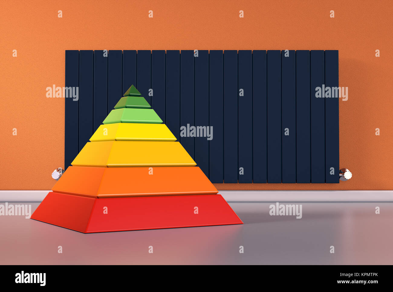 radiator with energy diagram Stock Photo - Alamy