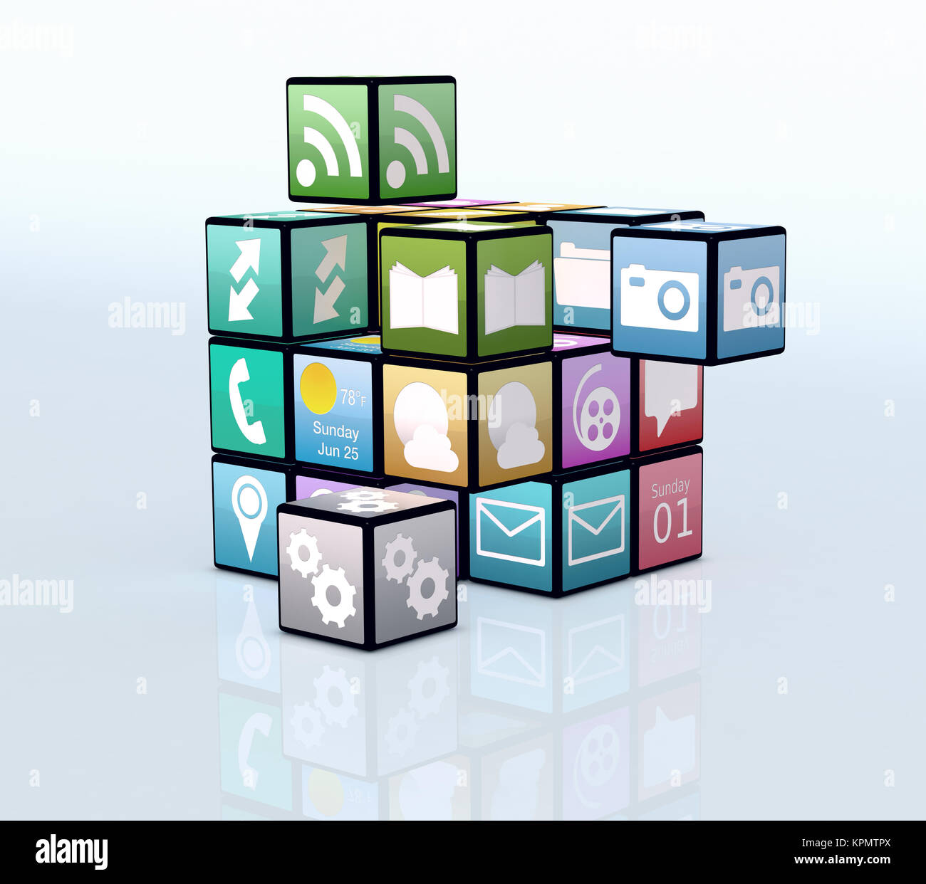mobile apps icons Stock Photo - Alamy