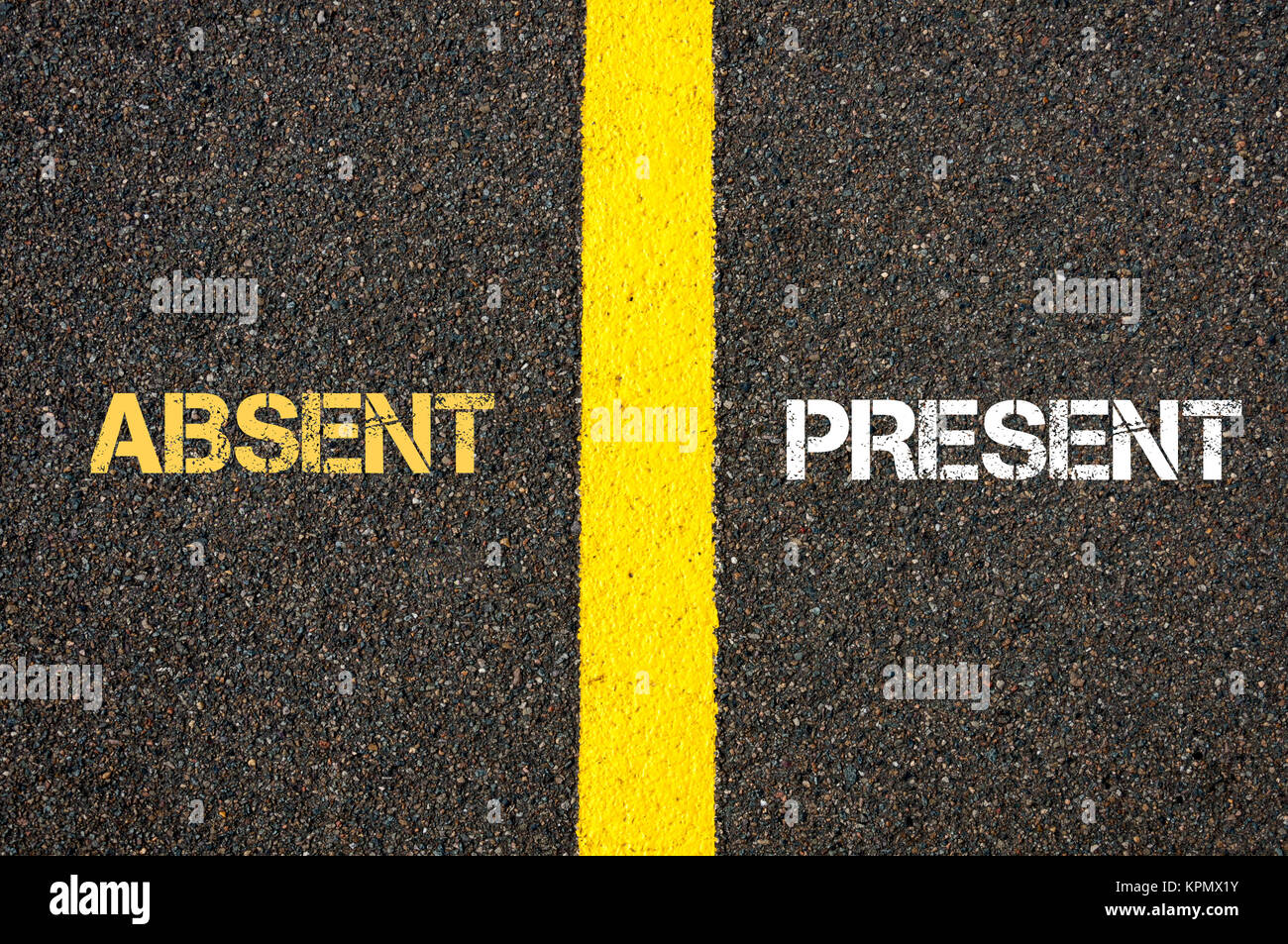 antonym-concept-of-absent-versus-present-stock-photo-alamy