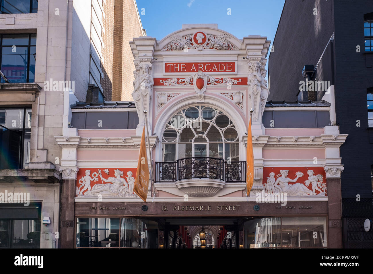 The Royal Arcade, 12 Albemarle Street, London, England, U.K. Stock Photo