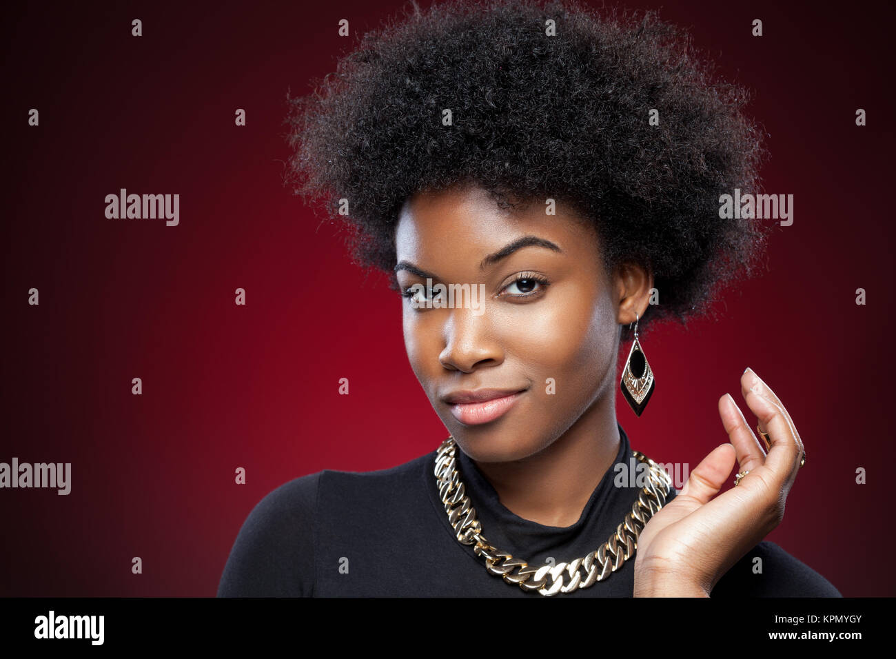 Young and beautiful black woman Stock Photo - Alamy