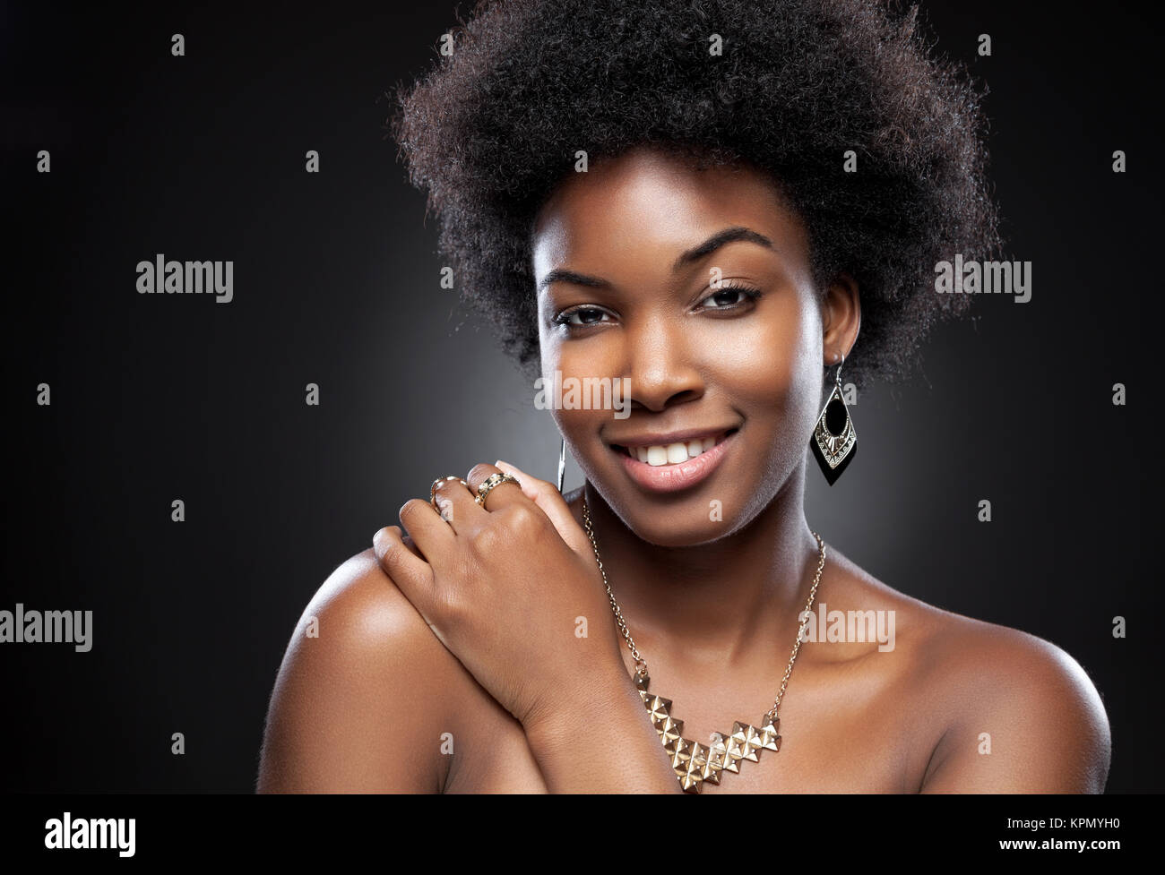 Young and beautiful black woman Stock Photo - Alamy