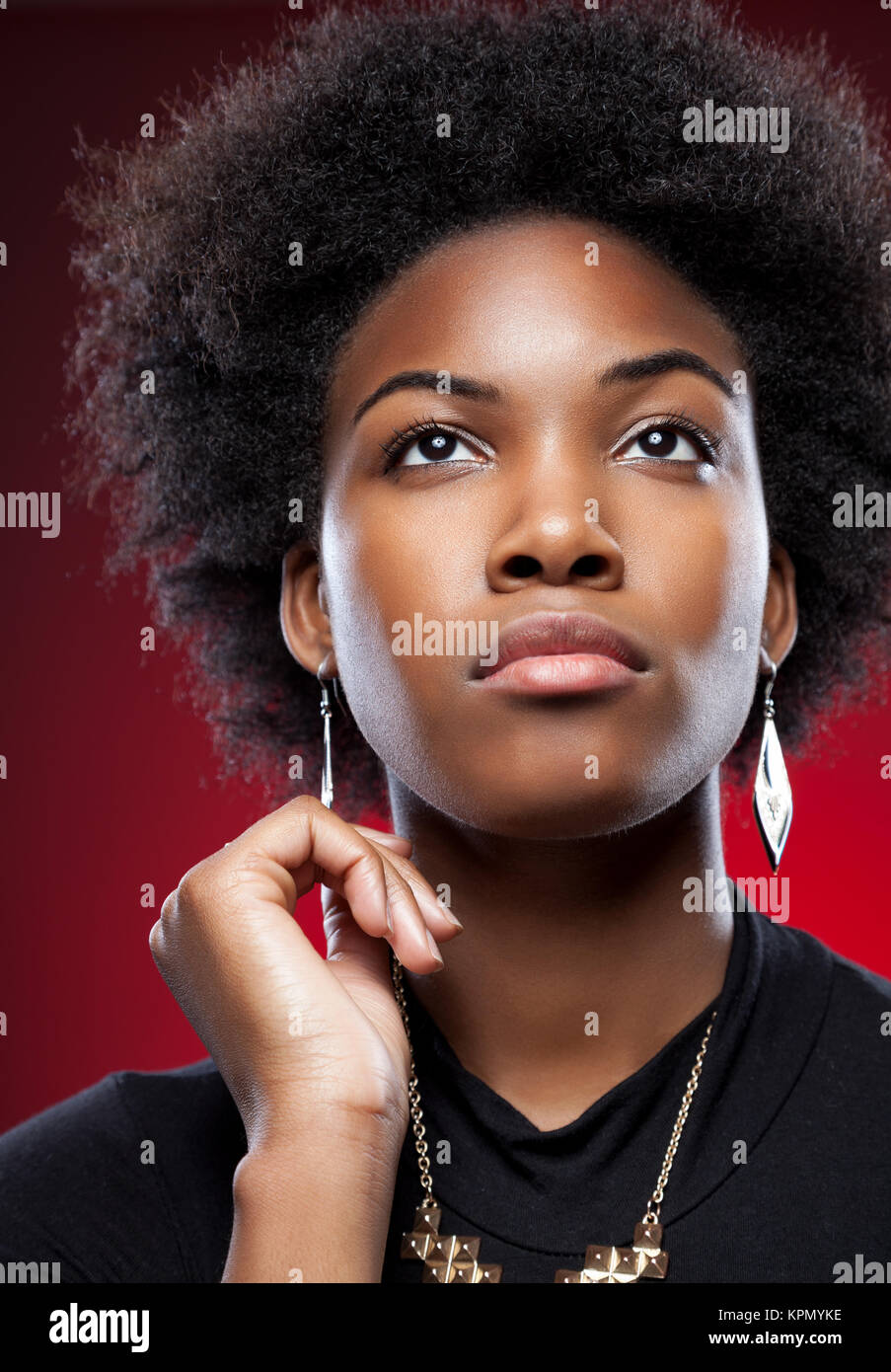 Young and beautiful black woman Stock Photo - Alamy