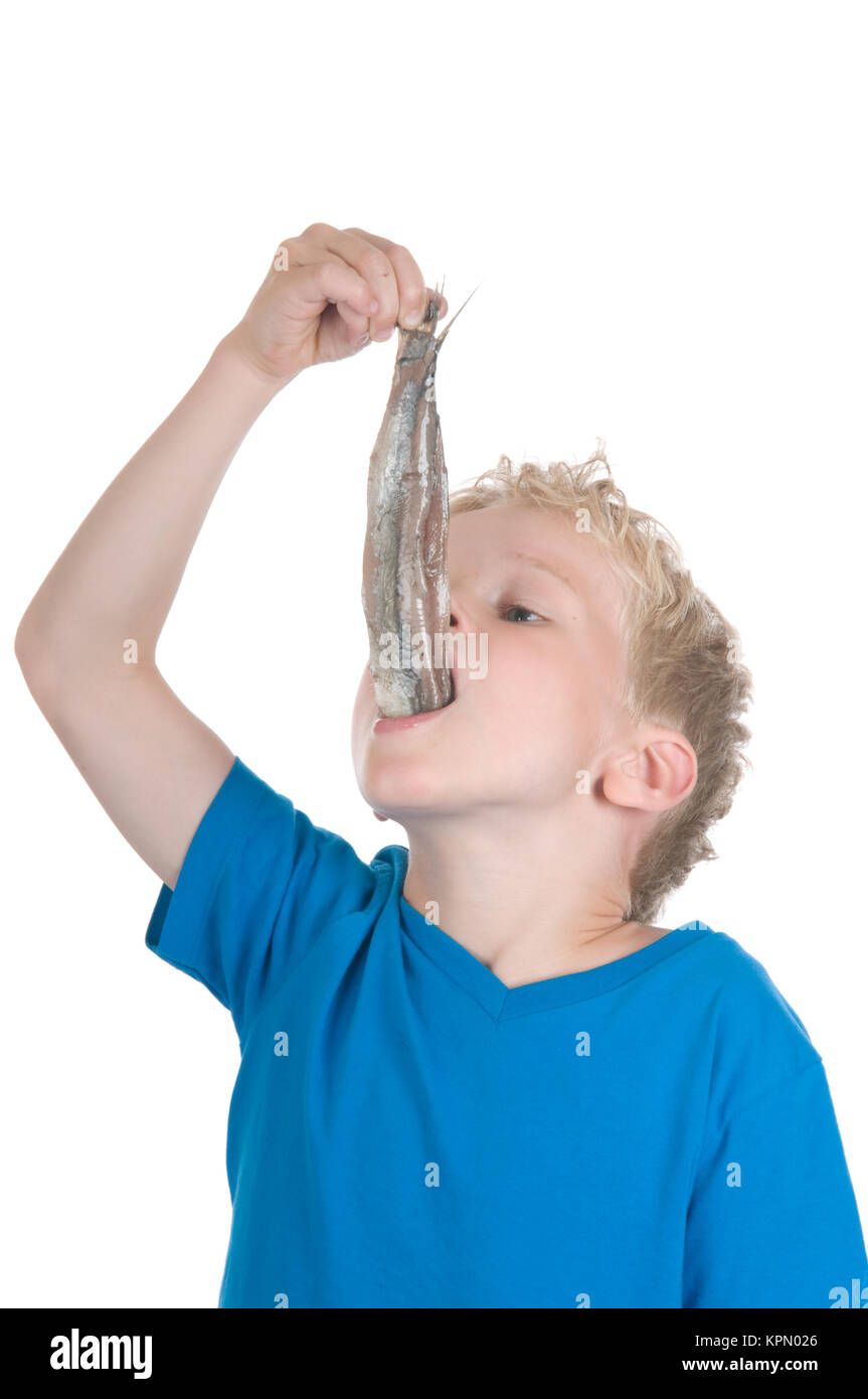 Eating a herring the Dutch way Stock Photo Alamy