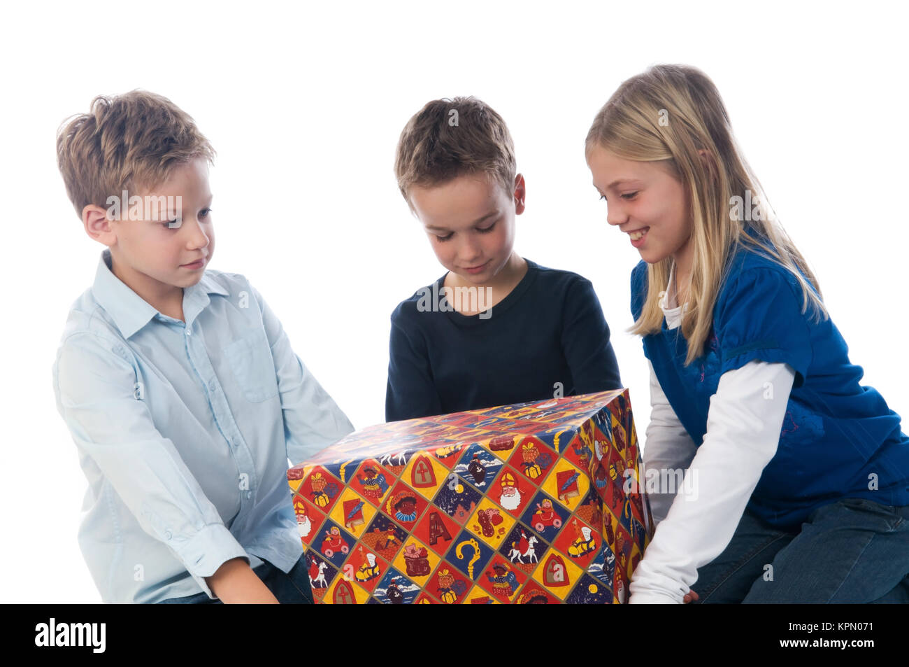 Getting A Present Stock Photo