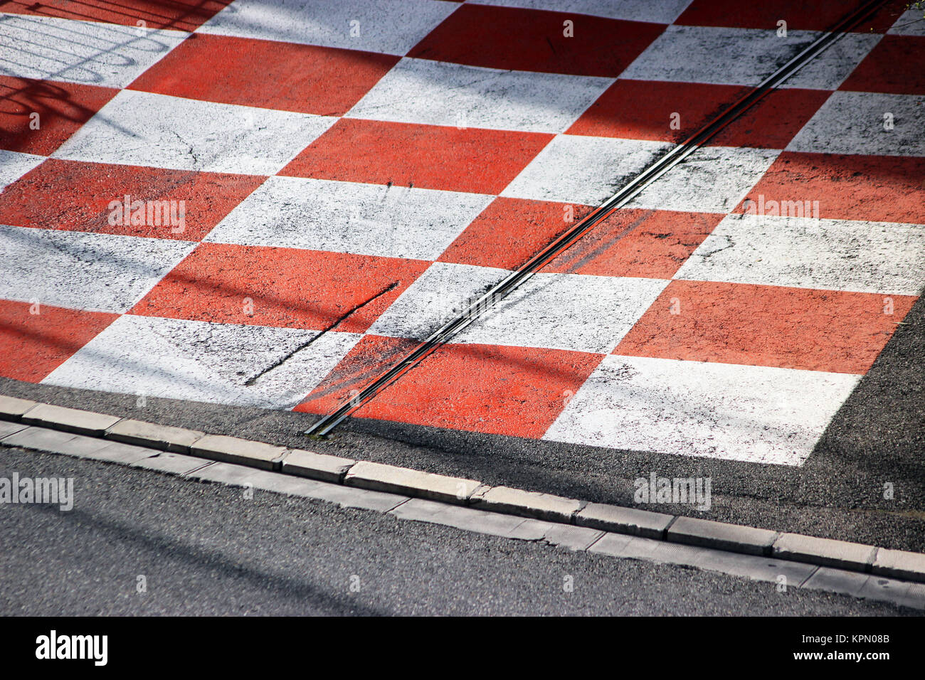 Car Race Asphalt in Monaco Stock Photo