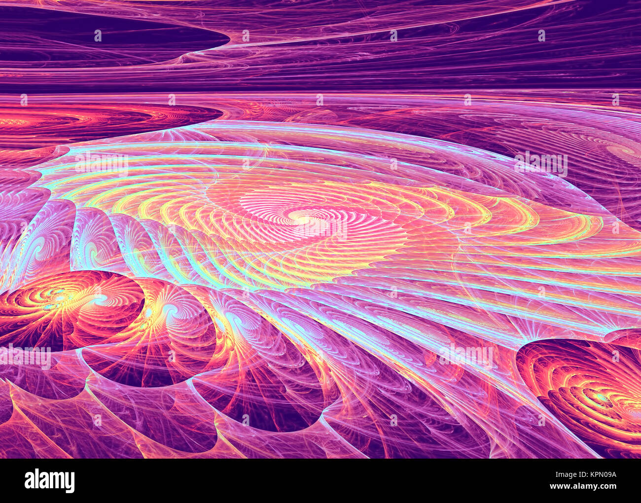Abstract digitally generated image spiral with perspective Stock Photo
