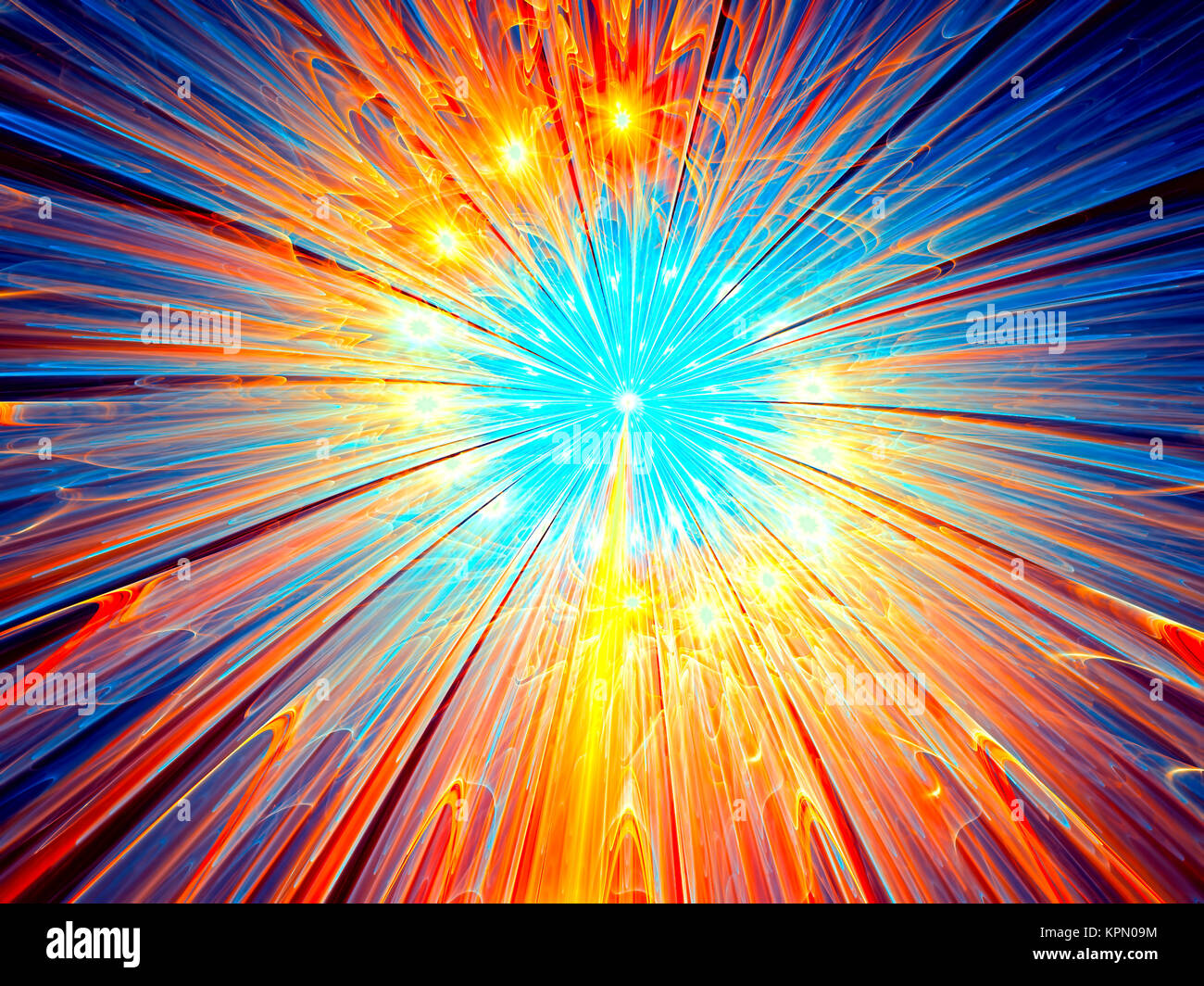 Abstract digitally generated image spiral of stars Stock Photo